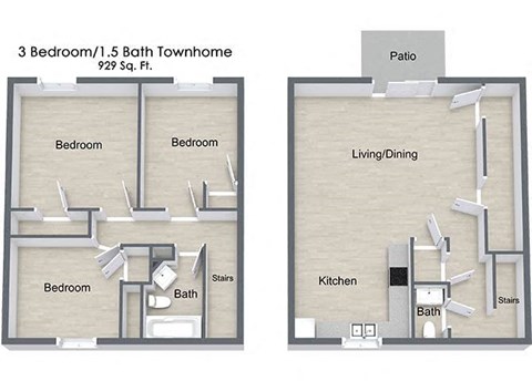 Woodside Village_3 Bedroom Floor Plan